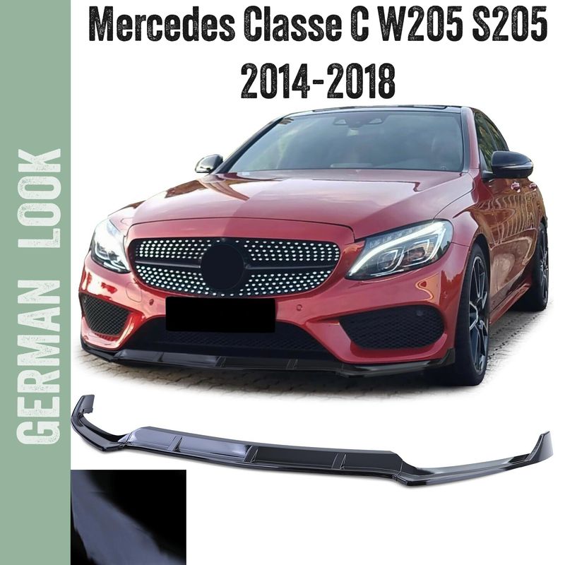 Lèvre / spoiler / Splitter / lame de pare choc avant pour Mercedes Classe C W205 S205 2014-2018