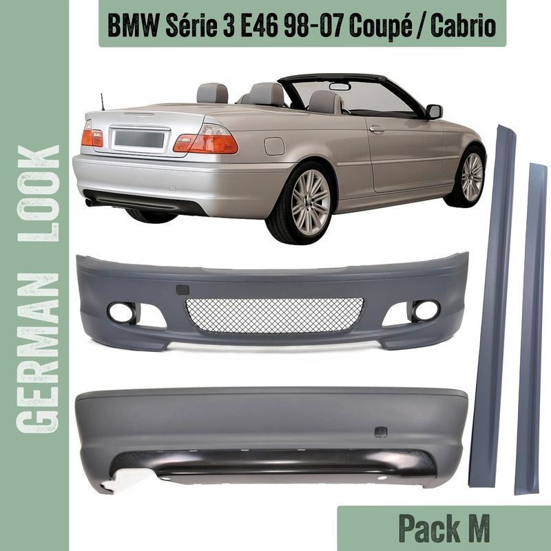 Pare-chocs / Bodykit / Kit carrosserie Look Pack M pour BMW Série 3 E46 Coupé et Cabriolet 1998 - 2007