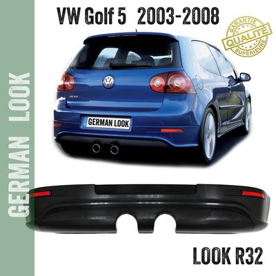 Diffuseur de pare chocs arrière Look R32 pour Volkswagen Golf 5