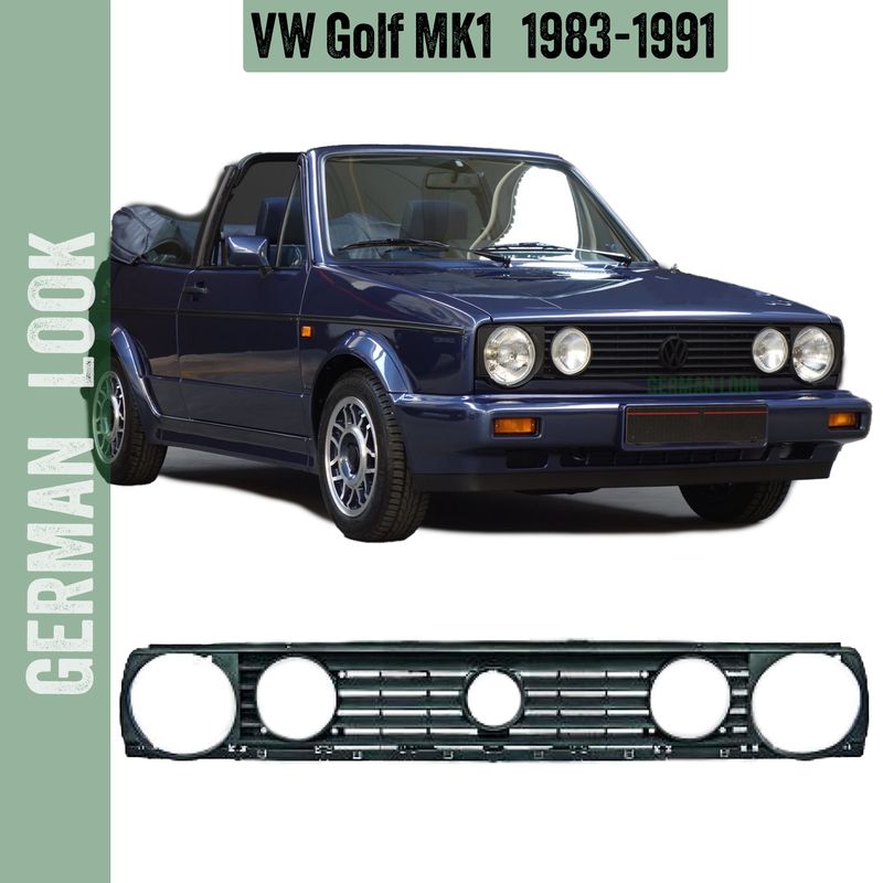 Calandre / Grille Noire  pour Volkswagen Golf 1 1983 - 1991