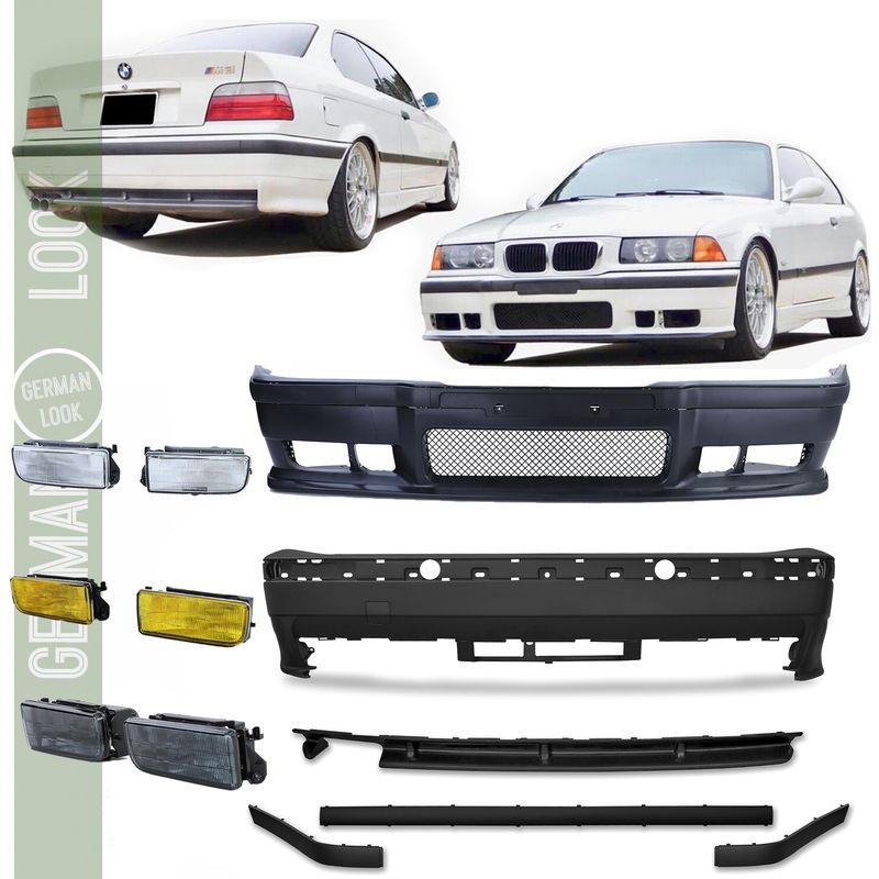 Bodykit complet BMW Série 3 E36 Look Pack M / M3 M-Tech – Kit carrosserie Avant Arrière Bas de caisse