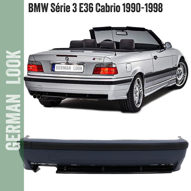 Pare-chocs arrière BMW Série 3 E36 Cabriolet Look Pack M M3 M-Tech – ABS Sport OEM German Look