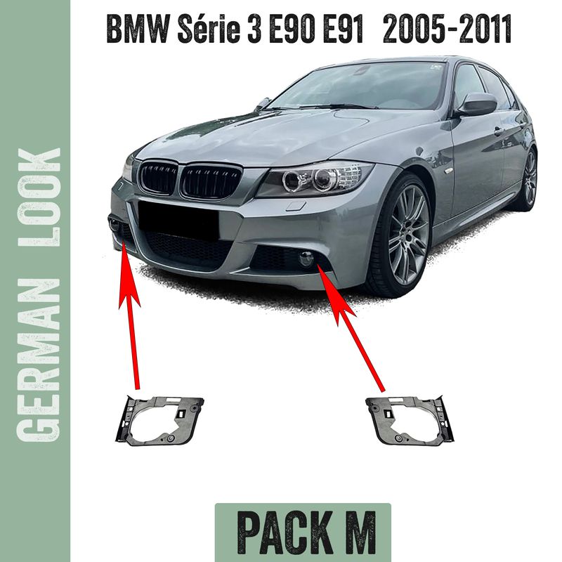 Suporte para faróis de nevoeiro para pára-choques dianteiro BMW Série 3 E90 E91 2005-2013