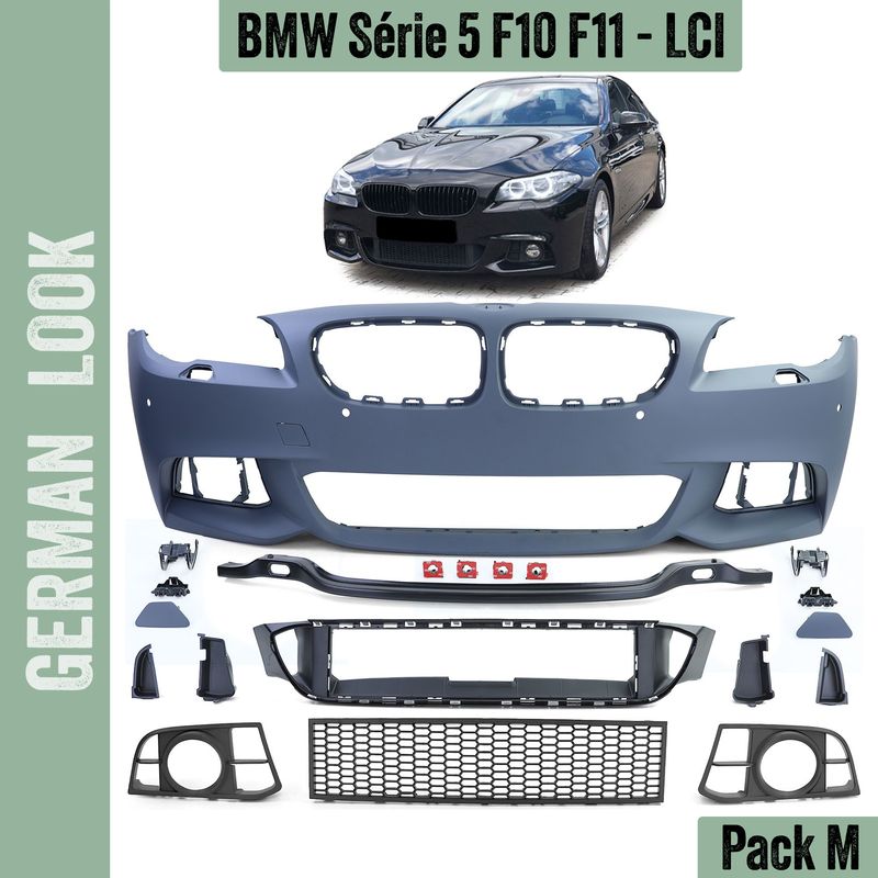 Pare chocs avant Pack M pour BMW Série 5 F10 F11 LCI 2013 - 2017