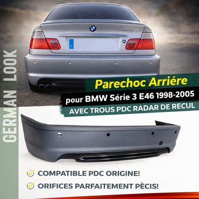 Pare-chocs arrière BMW Série 3 E46 Look Pack M M2 – Coupé & Cabriolet 1998-2005 ABS compatible OEM Pare-chocs arrière BMW Série 3 E46 Look Pack M M2 – Coupé & Cabriolet 1998-2005 ABS compatible OEM