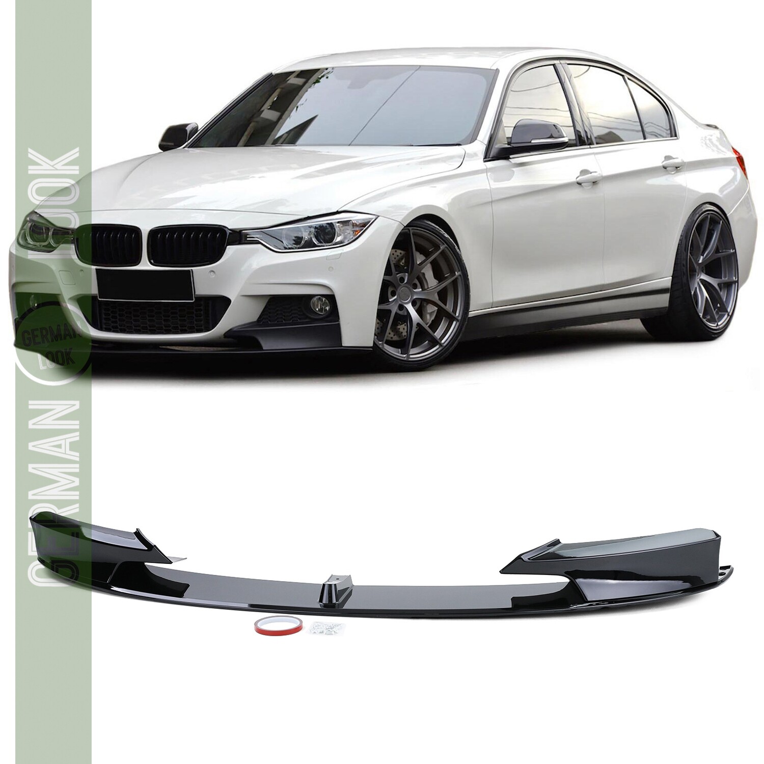 Lame Avant Noir Brillant BMW Série 3 F30 F31 Pack M 2011-2019 Lame Avant Noir Brillant BMW Série 3 F30 F31 Pack M 2011-2019