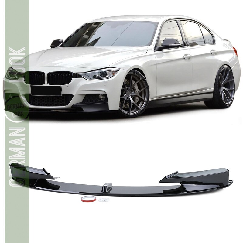 Lame Avant Noir Brillant BMW Série 3 F30 F31 Pack M 2011-2019
