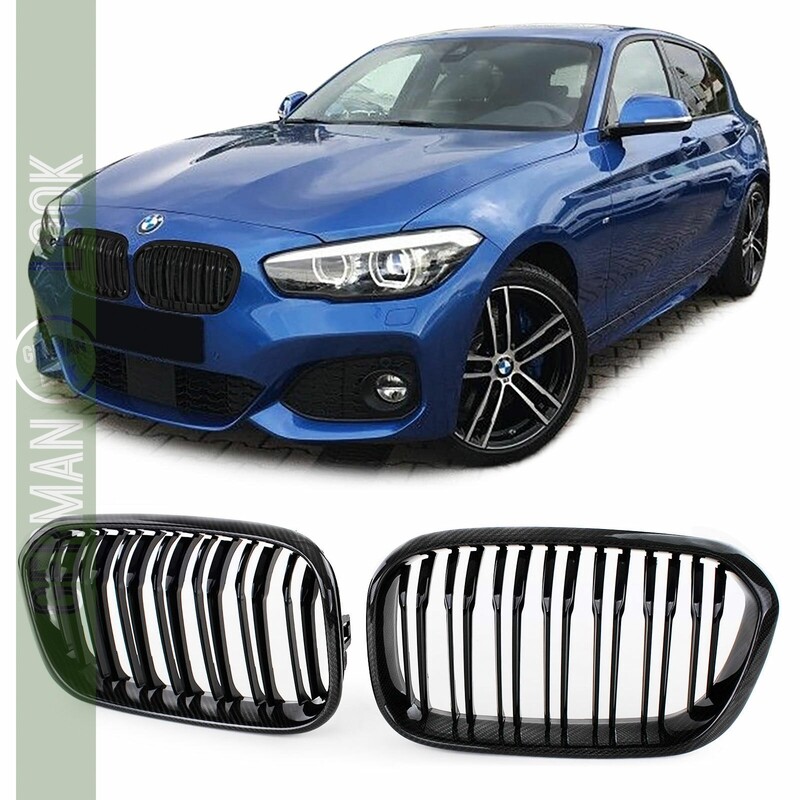Calandre double lame carbone BMW Série 1 F20 F21 LCI Look M Performance