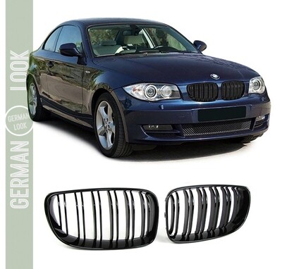 Doppelsteg-Nieren glänzend schwarz für BMW 1er E81 E82 E87 E88 Doppelsteg-Nieren glänzend schwarz für BMW 1er E81 E82 E87 E88