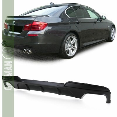 Difusor de pára-choques traseiro ABS preto fosco para BMW Série 5 F10 / F11 Sport Look Motorsport / Performance