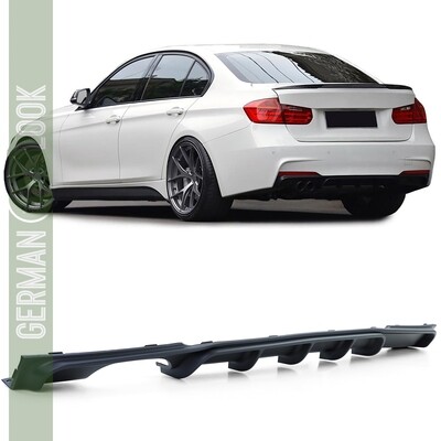 Diffuseur Arrière Noir Mat BMW Série 3 F30 Berline 2011+