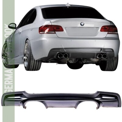 Difusor traseiro Look M3 para BMW Série 3 E92 E93 preto mate