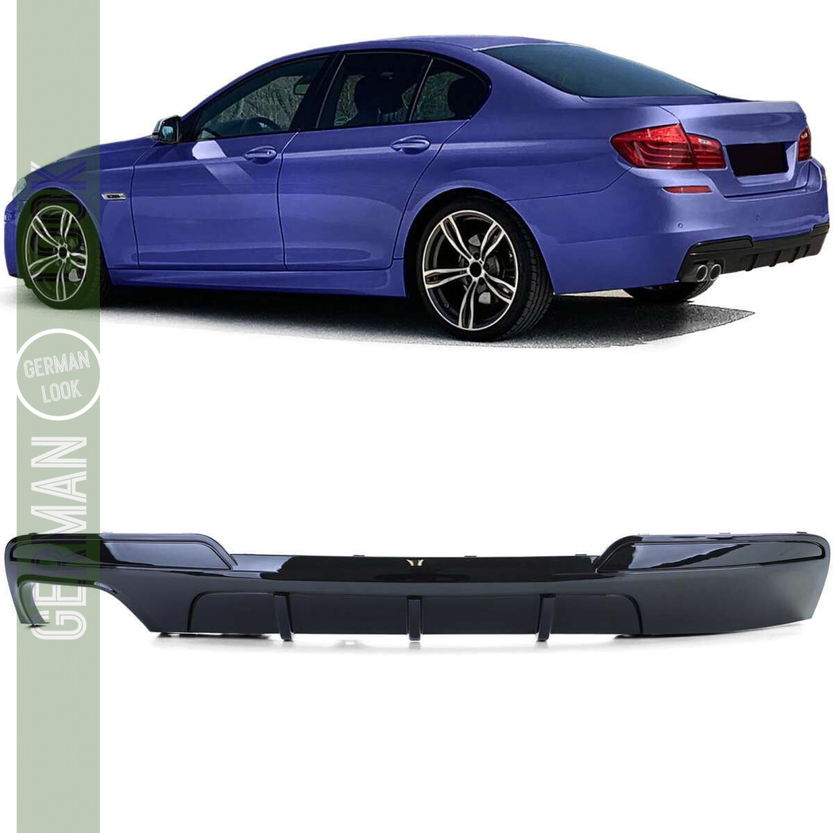 Sport Look Pack M Difusor de Pára-choques Traseiro para BMW Série 5 F10 F11