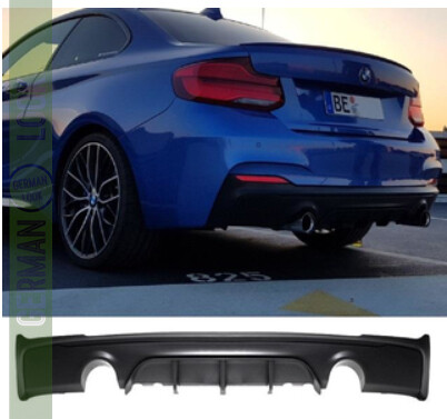 Diffuseur arrière BMW Série 2 F22 F23 Look 35i Noir Mat – Double Sortie M Performance