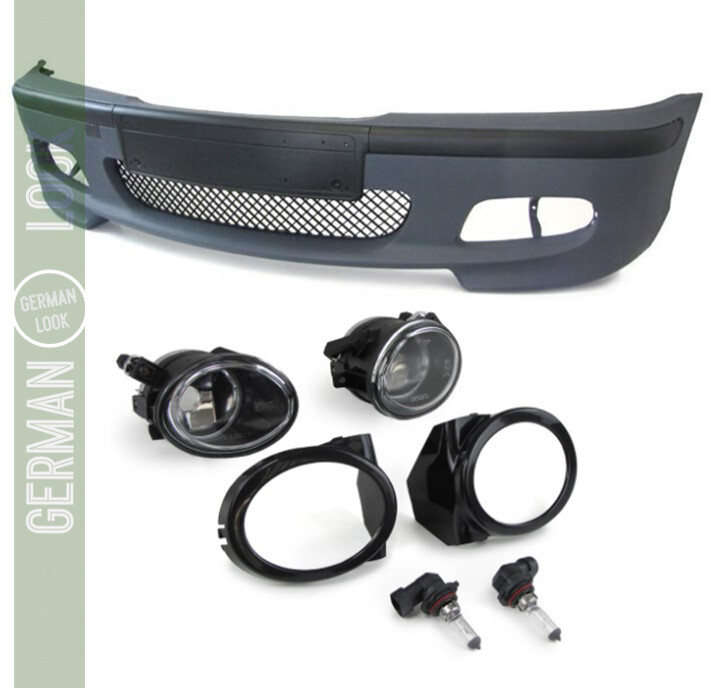 Pare-chocs avant BMW Série 3 E46 style M2 – Coupé et Cabriolet 1998-2001 avec antibrouillards blanc…