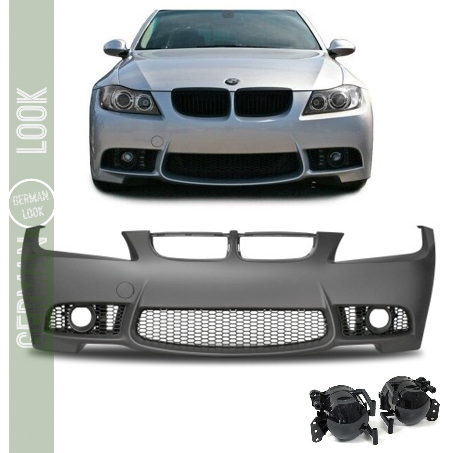 Pare-chocs avant Pack M BMW Série 3 E90 E91 2005-2008 avec antibrouillards – ABS premium