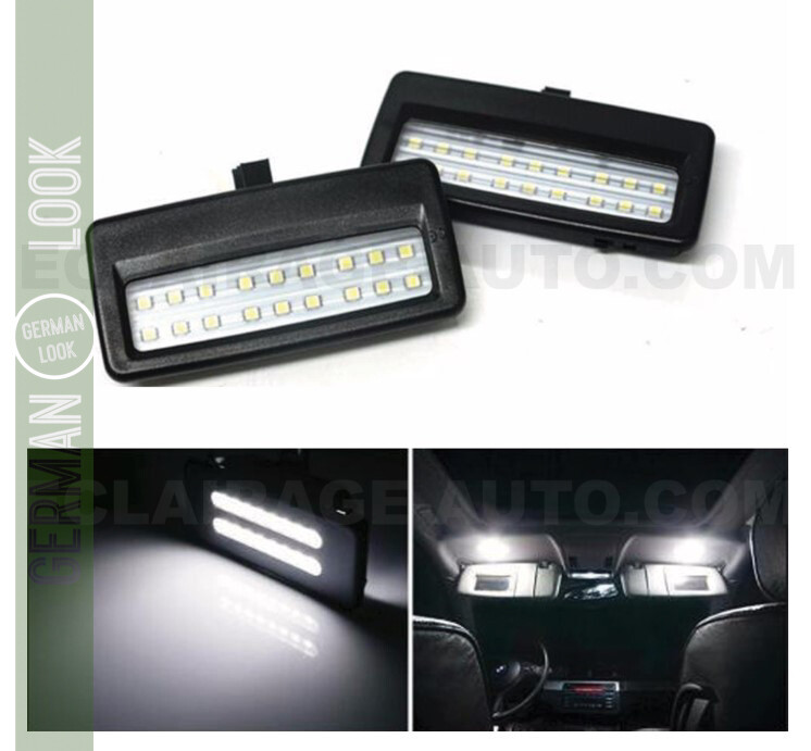2 modules LED pare-soleil BMW Série 5 F10 F11 / Série 7 F01 F02 – Éclairage blanc 6000K