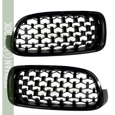 Calandre diamant BMW Série 3 F30 F31 (2011-2018) – Noir brillant Look M Performance