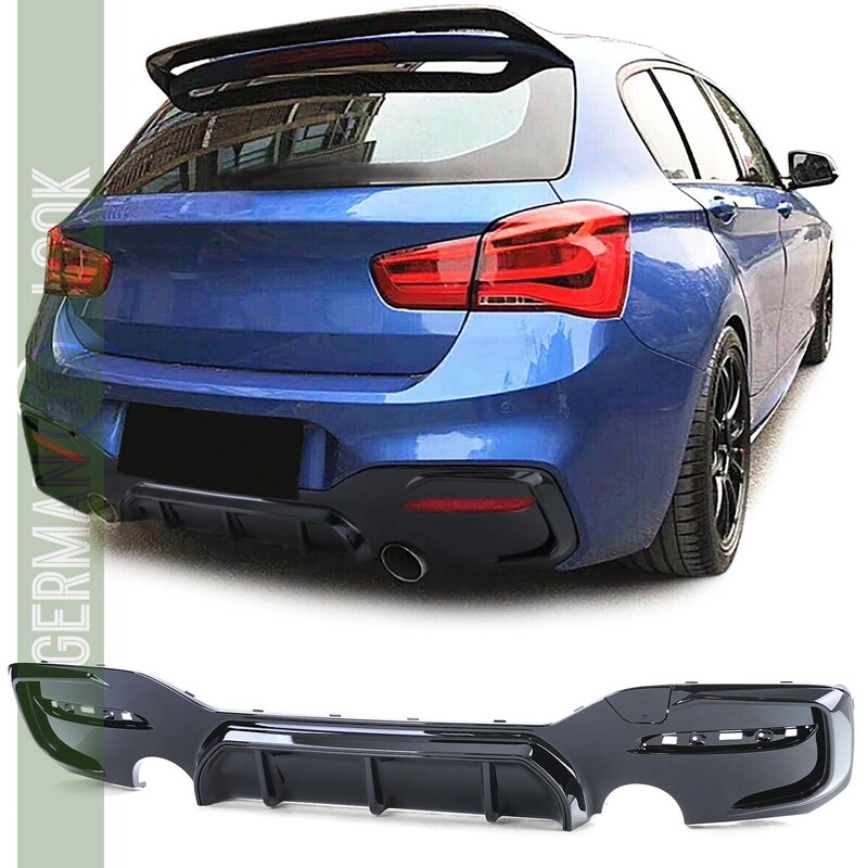 Diffuseur arrière Performance BMW Série 1 F20 F21 2015-2019 Noir Brillant