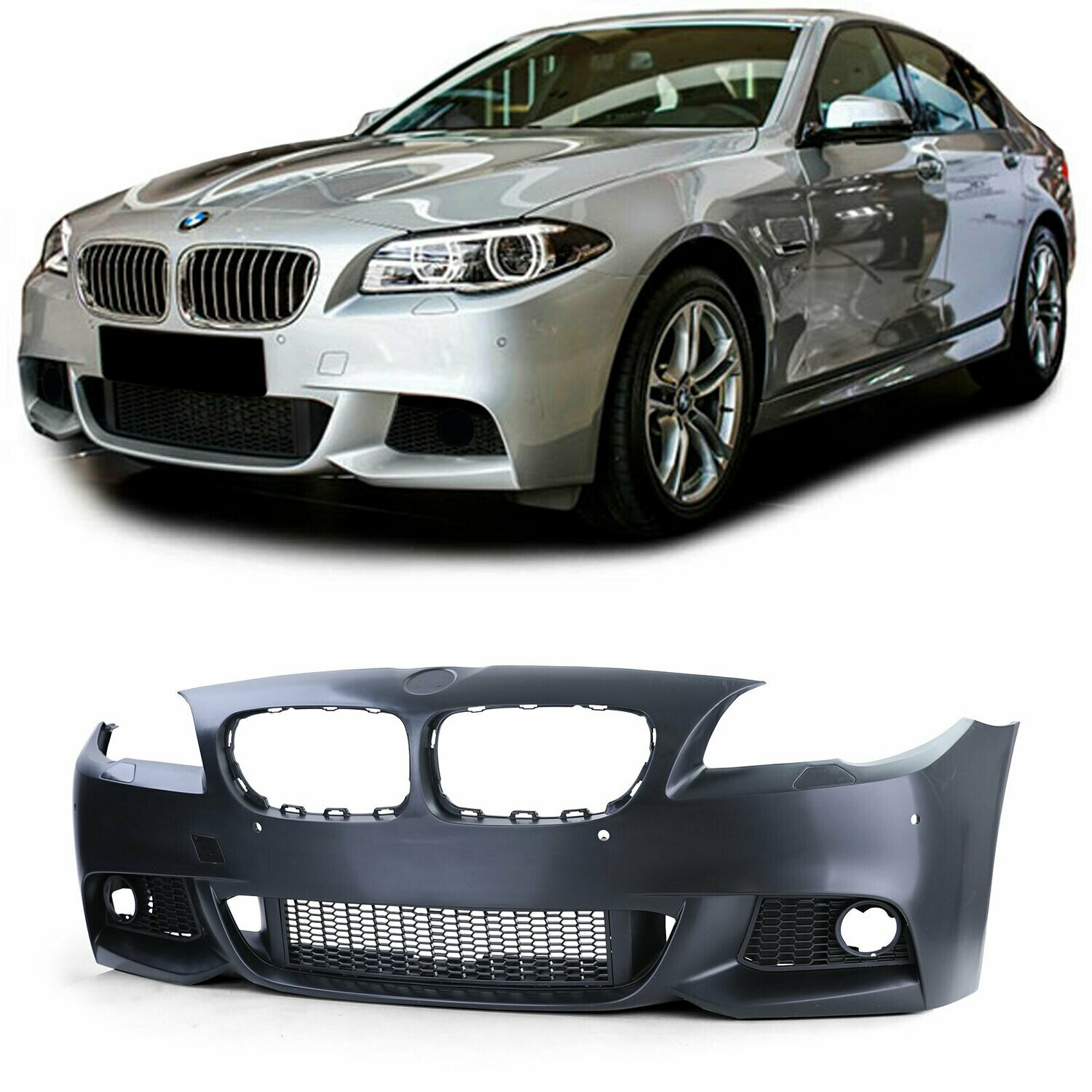 Pare-chocs avant BMW Série 5 F10 F11 2010-2013 M-Tech Pack M ABS avec PDC et antibrouillards
