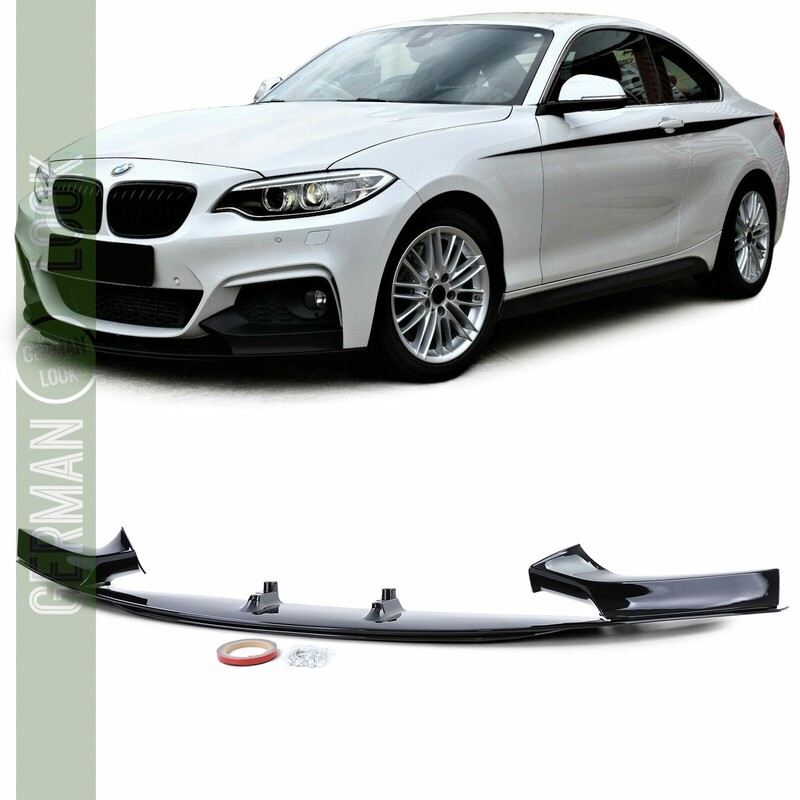 Lame de pare-chocs avant BMW Série 2 F22 F23 Noir Brillant – Look M Performance Sport