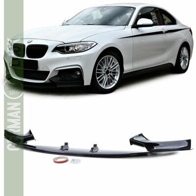 Lame de pare-chocs avant BMW Série 2 F22 F23 Noir Brillant – Look M Performance Sport