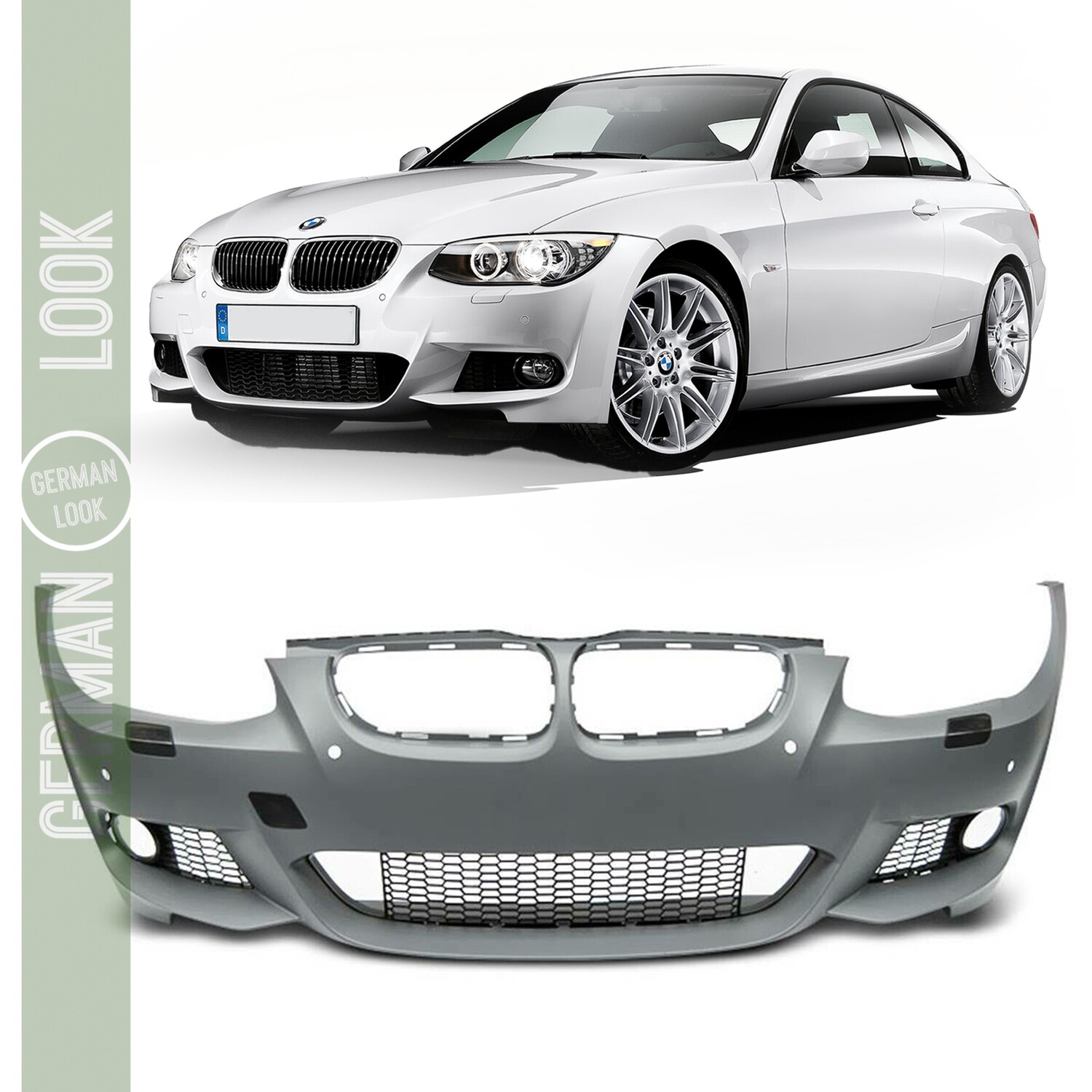 Pare-chocs avant BMW Série 3 E92 E93 LCI (2009-2013) Pack M – ABS Plug & Play