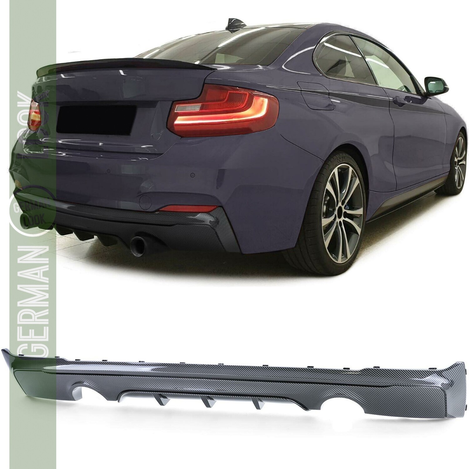 Diffuseur arrière BMW Série 2 F22 F23 (2013-2021) – Look M Performance Pack M