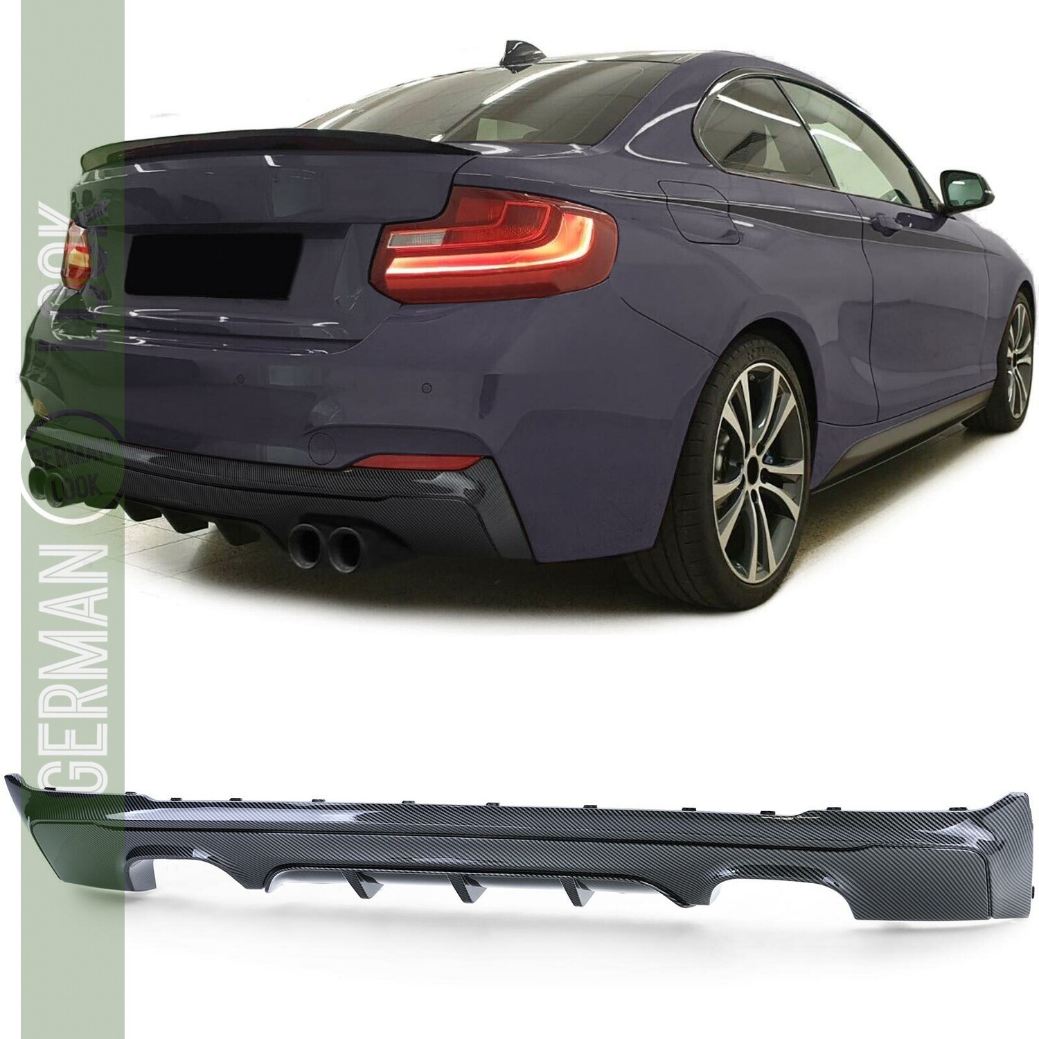 Diffuseur arrière BMW Série 2 F22 F23 (2013-2021) – Look M Performance Pack M