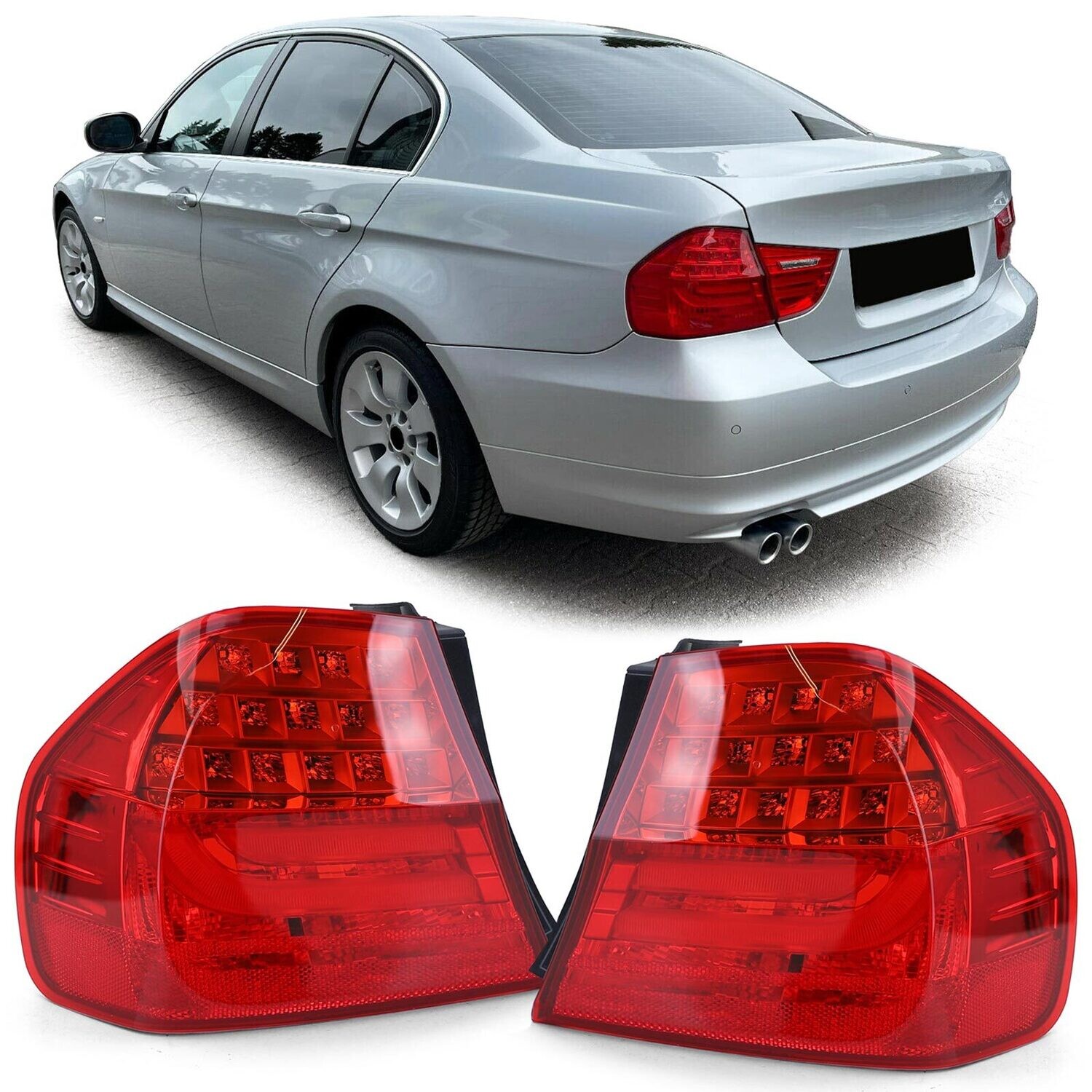 Paire de feux arrière BMW Série 3 E91 2008-2011 – LED look OEM LCI