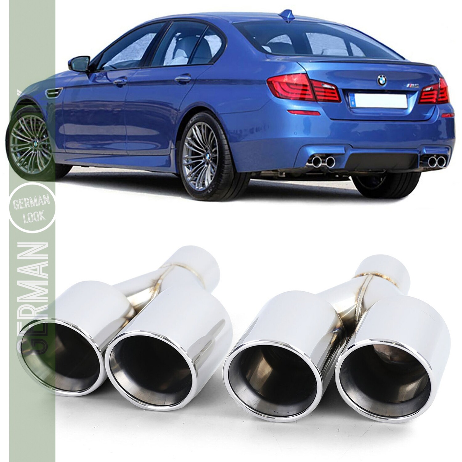 Ponteiras de escape para BMW Série 5 F10 F11 + Série 6 F12 F13