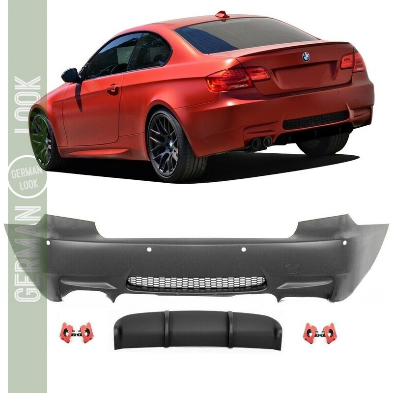 Pare-chocs arrière Look M3 BMW Série 3 E92 E93 2006-2013 – Avec PDC Coupé Cabriolet