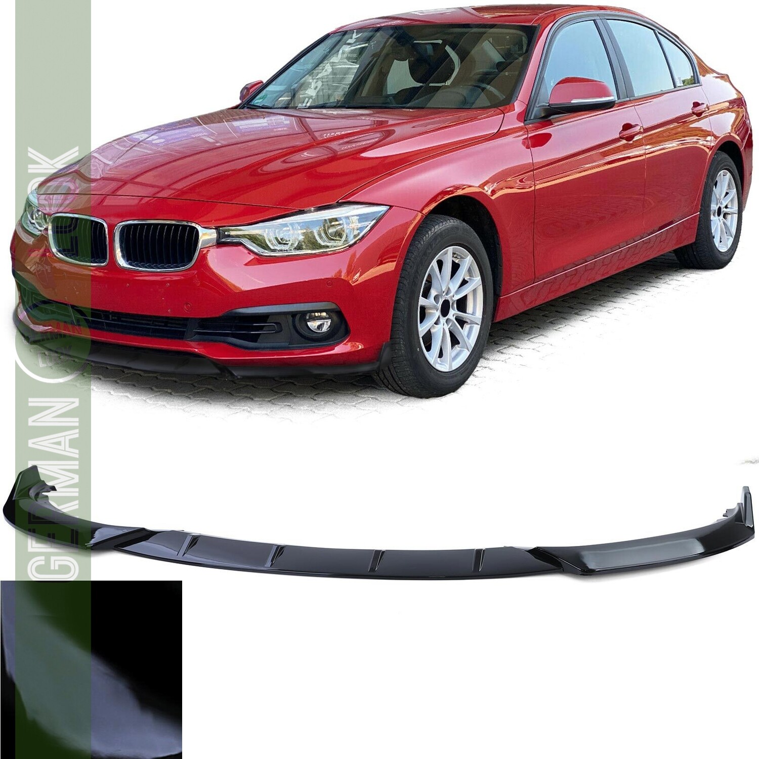 Lame Avant Noir Brillant BMW Série 3 F30 F31 Phase 2 LCI 2015-2019