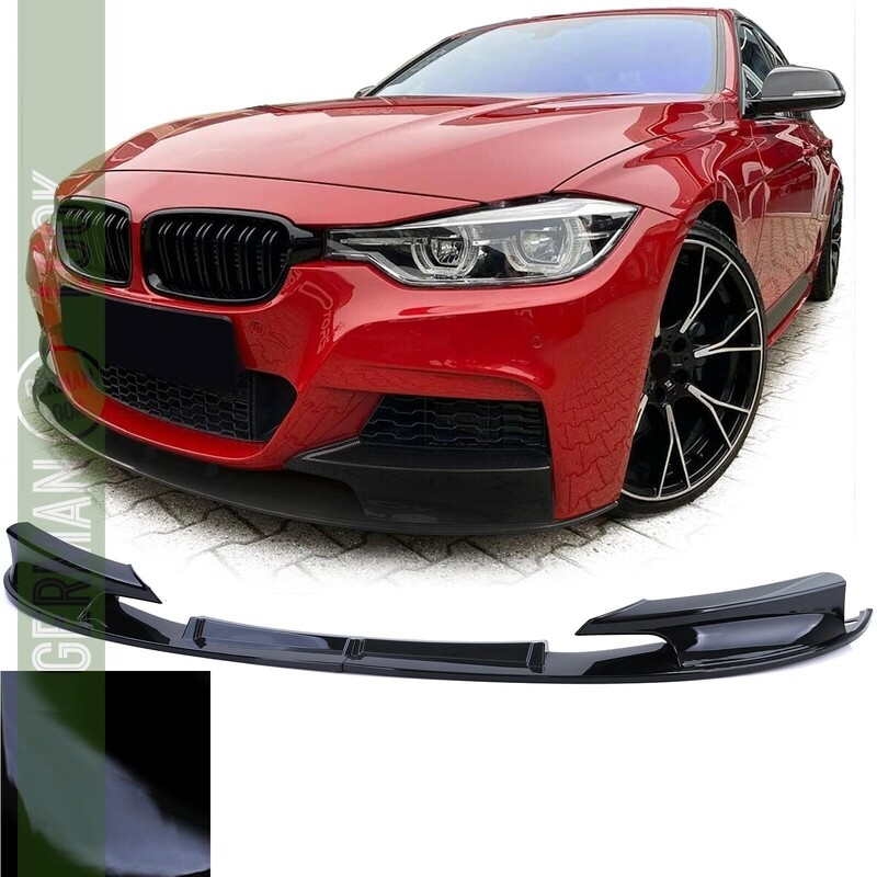 Lame Avant Noir Brillant BMW Série 3 F30 F31 Phase 2 LCI Pack M 2015-2019