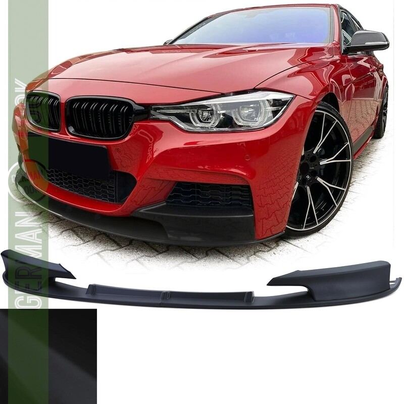 Lame Avant Noir Mat BMW Série 3 F30 F31 Phase 2 LCI Pack M 2015-2019