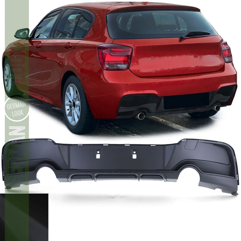 Diffuseur arrière BMW Série 1 F20 F21 Look Performance 2010-2015 Noir Mat