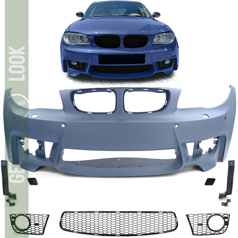 Pare-chocs avant style M1 / Pack M BMW Série 1 E81 E82 E87 E88 PDC + lave-phares Pare-chocs avant style M1 / Pack M BMW Série 1 E81 E82 E87 E88 PDC + lave-phares