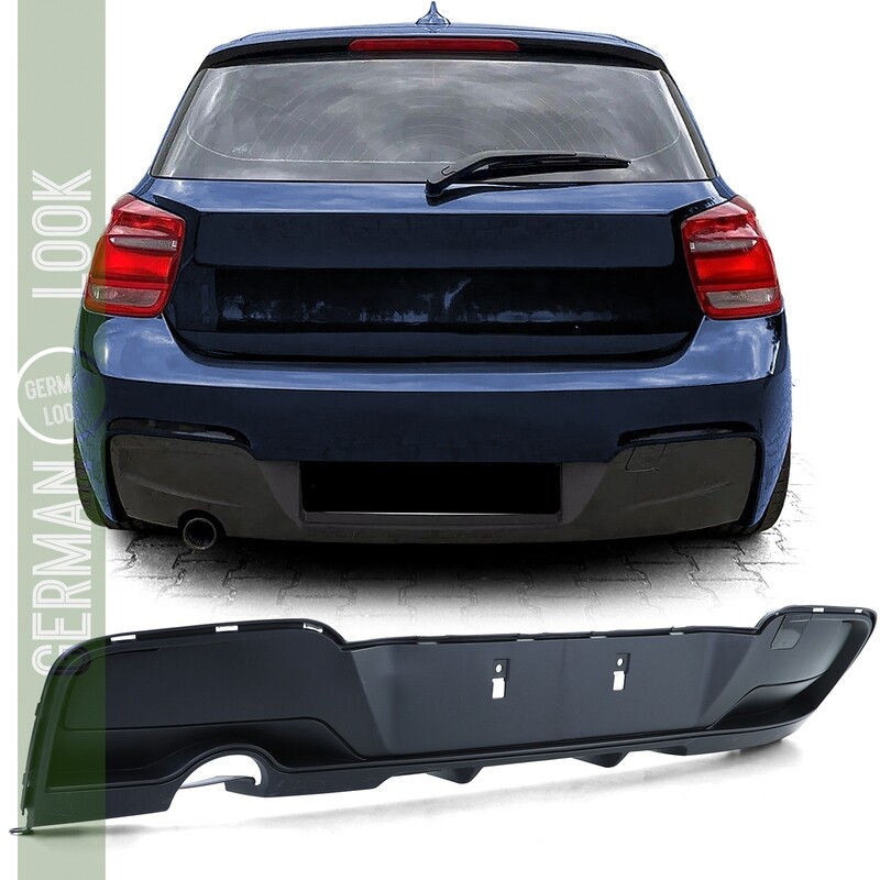 Diffuseur arrière BMW F20 F21 2011-2015 noir mat Look M Performance