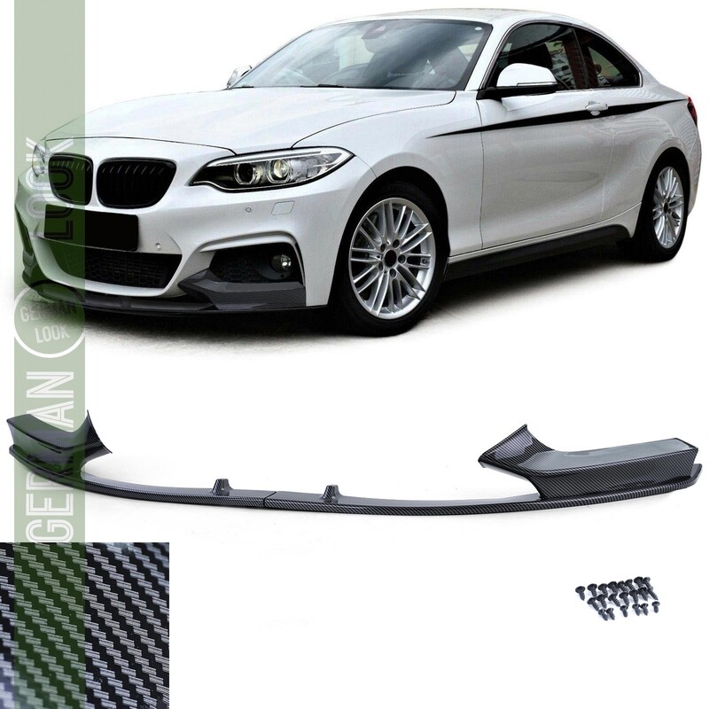 Lame de pare-chocs avant BMW Série 2 F22 F23 Look Carbone – M Performance Sport