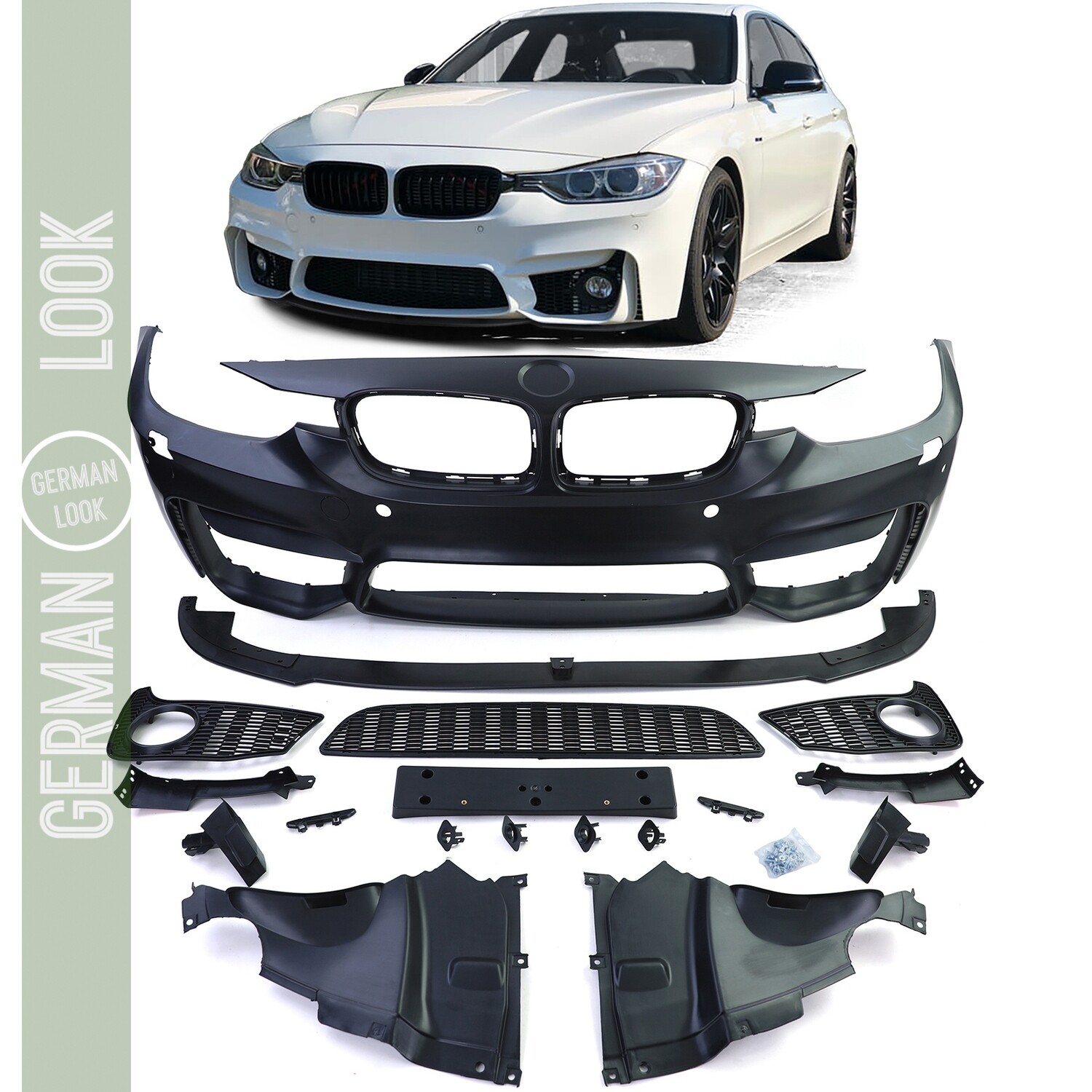 Pare-Chocs Avant Look M3 EVO BMW Série 3 F30 F31 2011-2019 avec PDC