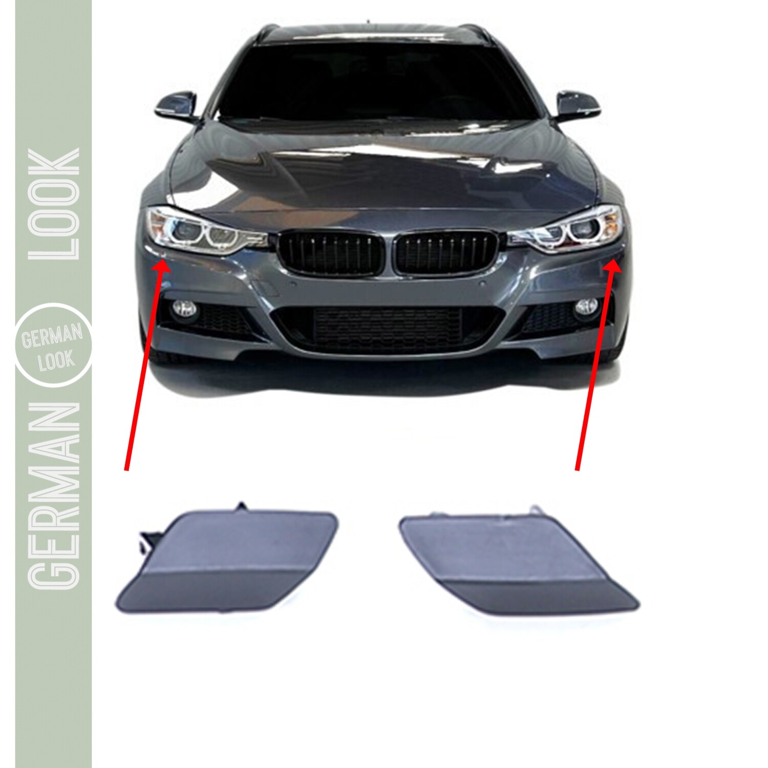 Caches lave-phare BMW Série 3 F30 F31 (2011-2019) – Pare-chocs avant (Lot de 2)