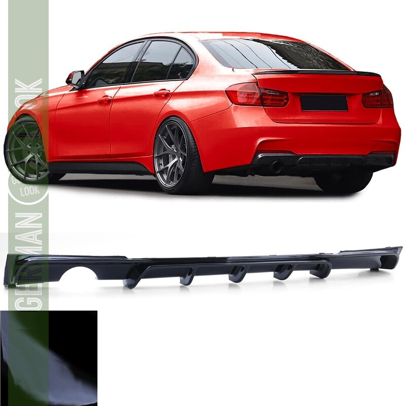 Diffuseur Arrière Noir Brillant BMW Série 3 F30 Berline 2011+