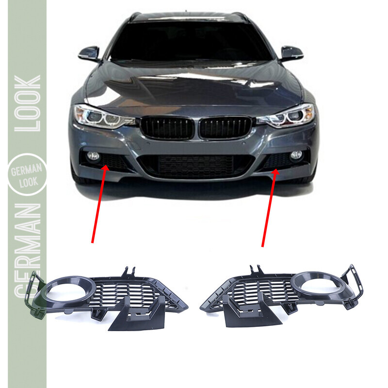 Grilles antibrouillard BMW Série 3 F30 F31 (2011-2019) – Pare-chocs avant Pack M (x2)