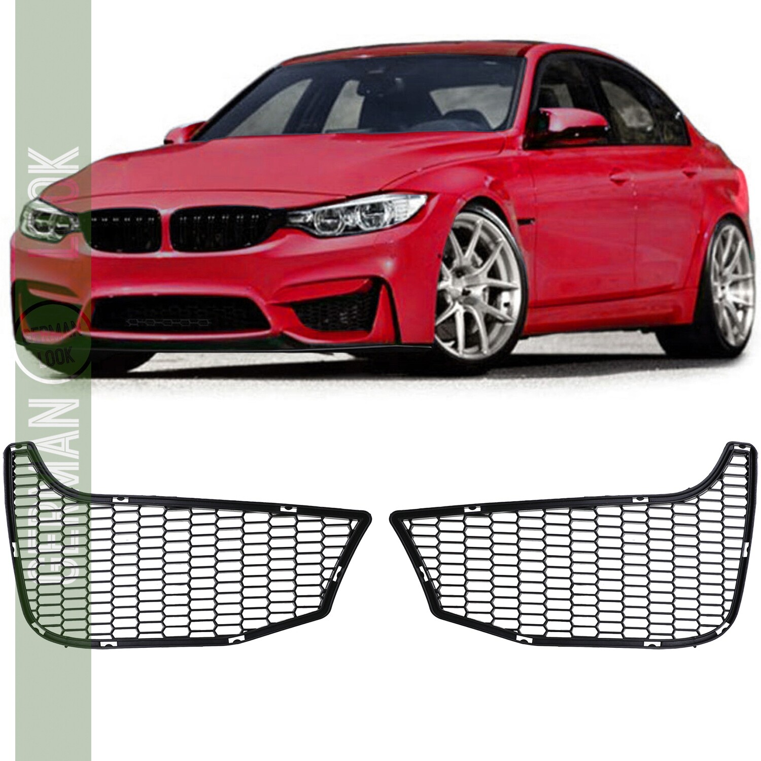 Grilles de Pare-Chocs Droite + Gauche BMW M3 F80 M4 F82 F83 Look M 2011-2021