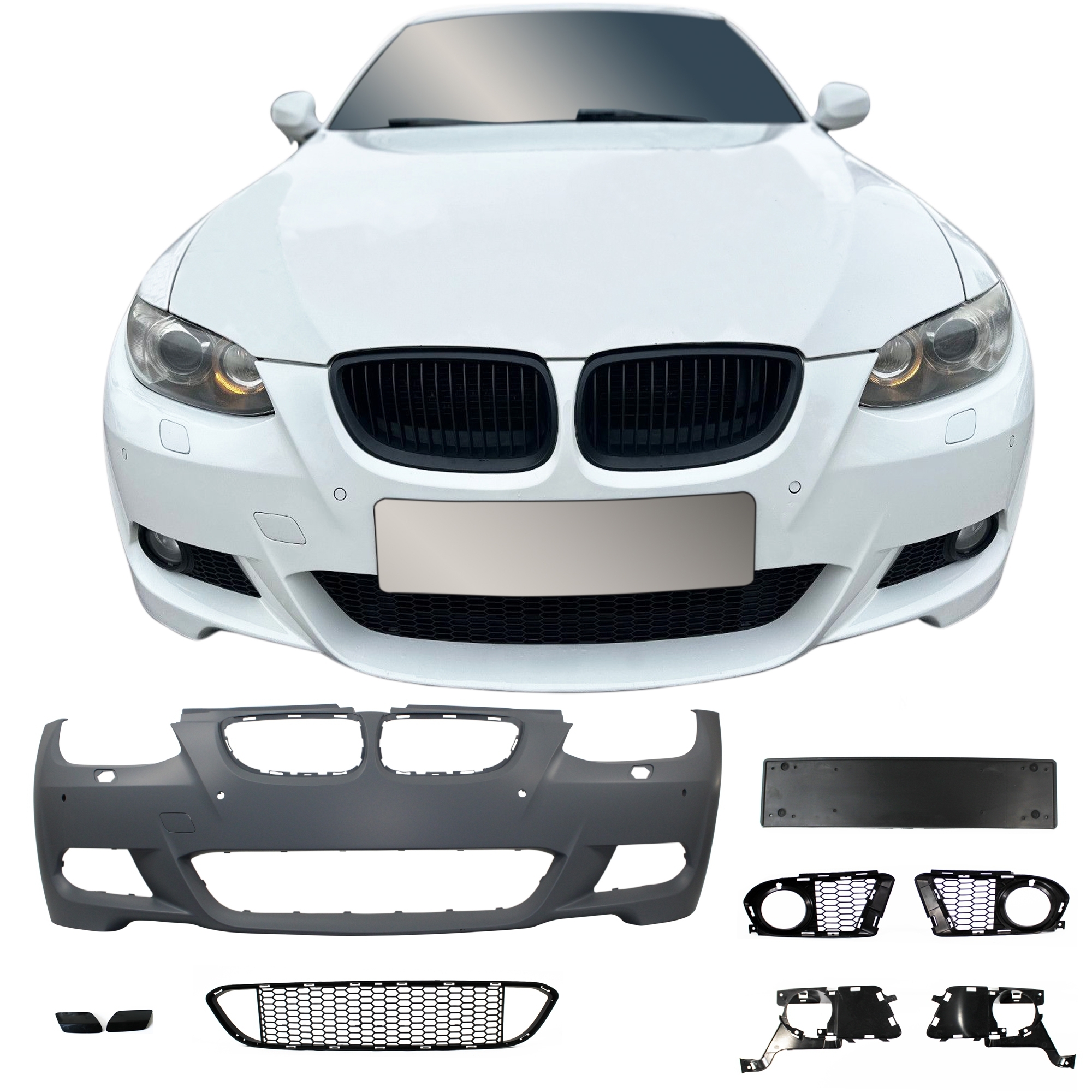 Kit carrosserie BMW Série 3 E92 E93 (2006-2010) Pack M Look 335i 335d – Double sortie ABS complet