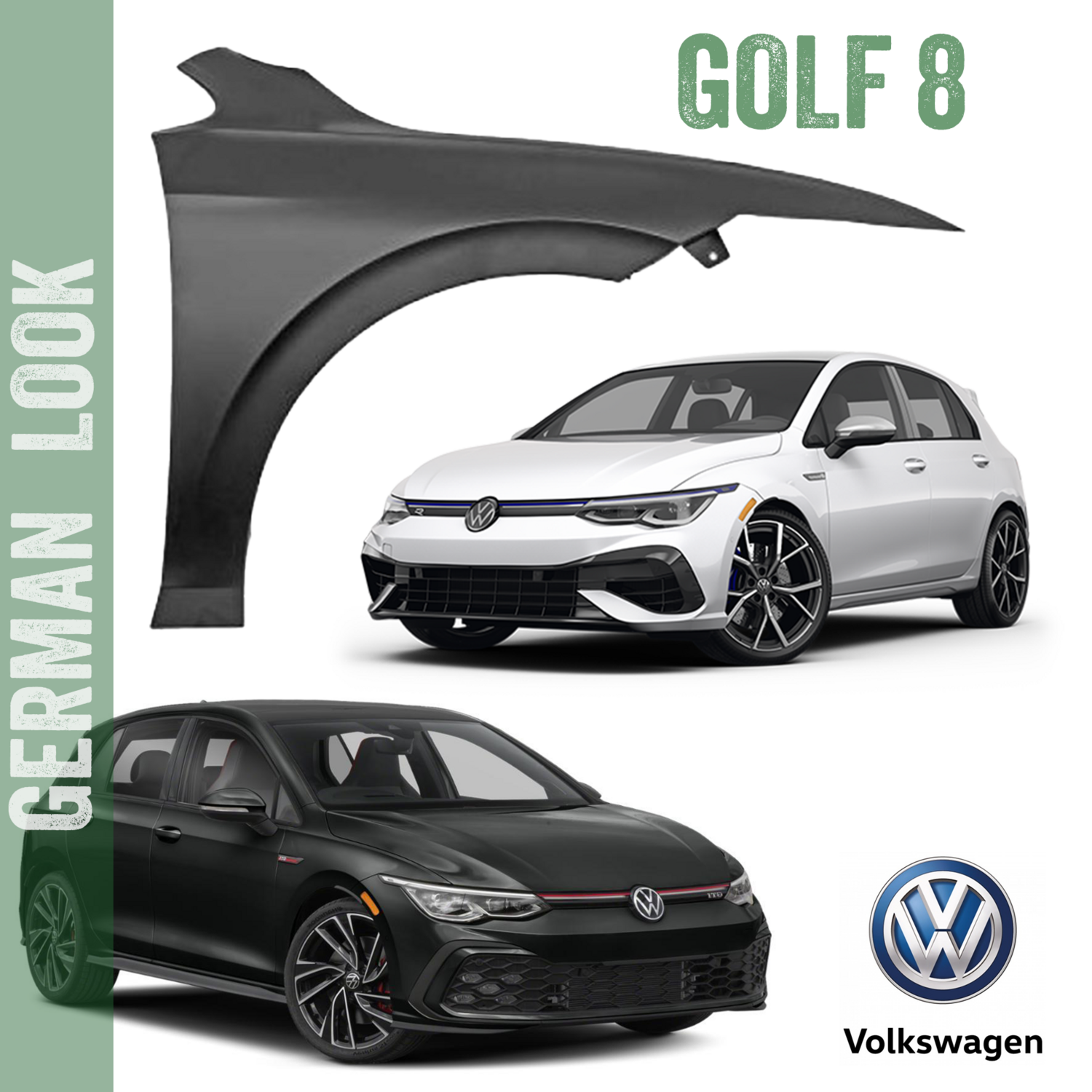 Stahl vorderer Kotflügel für Volkswagen GOLF 8 LIMOUSINE BREAK - links Stahl vorderer Kotflügel für Volkswagen GOLF 8 LIMOUSINE BREAK - links