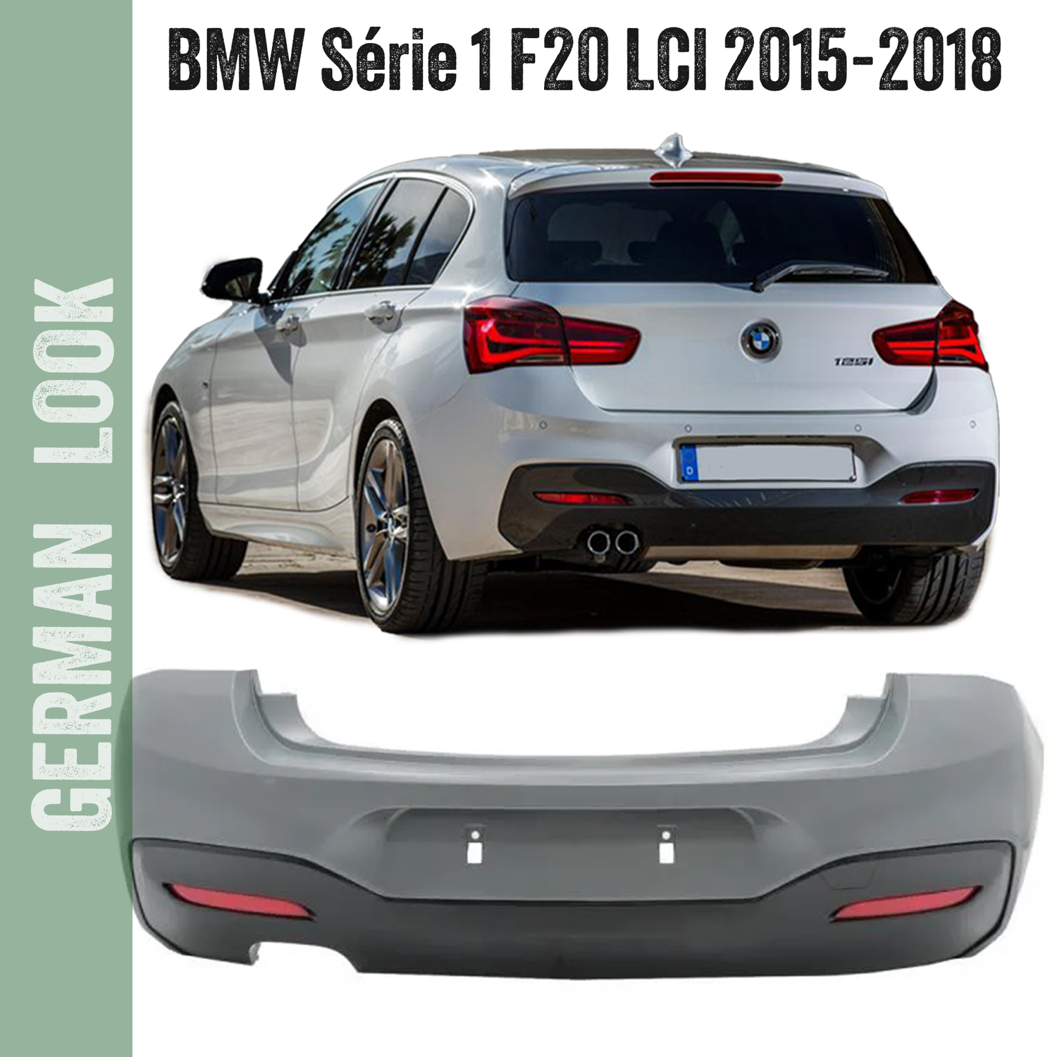 Pare-chocs arrière Pack M BMW Série 1 F20 LCI 2015-2019
