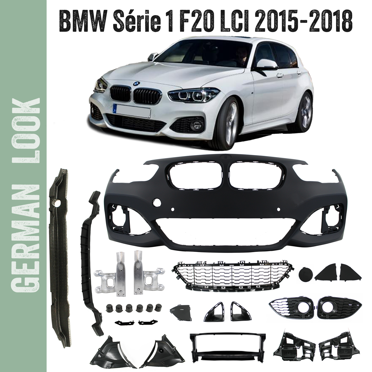 Pare-chocs avant BMW Série 1 F20 F21 LCI 2015-2019 Pack M