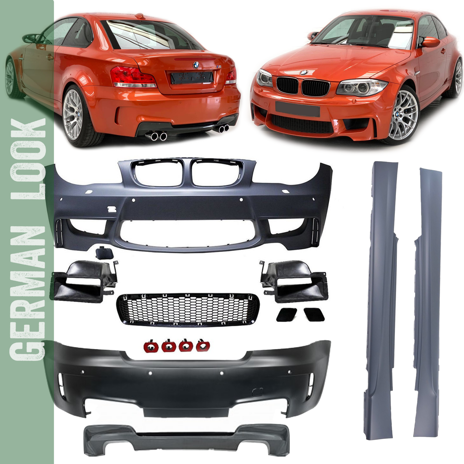 Kit carrosserie complet style M1 / 1M BMW Série 1 E82 E88 Kit carrosserie complet style M1 / 1M BMW Série 1 E82 E88