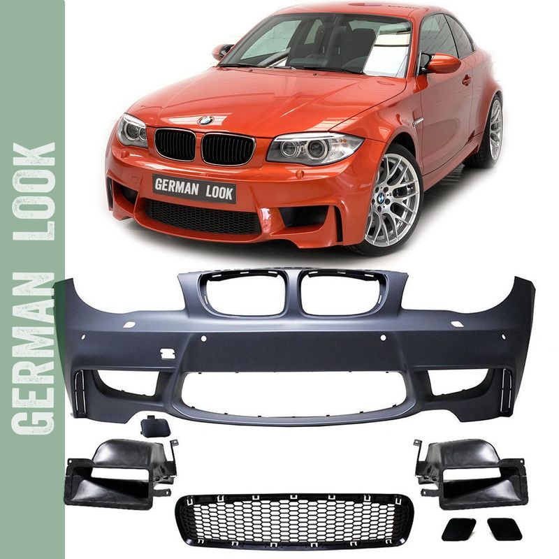 Pare-Chocs Avant Look M1 / Pack M BMW Série 1 E81 E82 E87 E88 (2004-2011) PDC + Lave-Phares